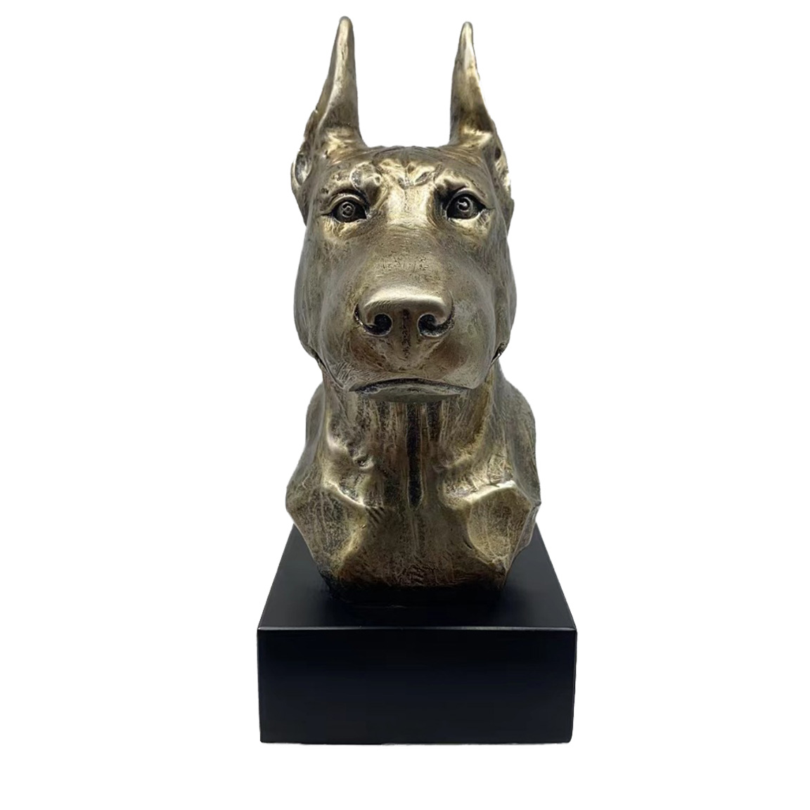 Bronze Hund Statue 16 "Dobermann"